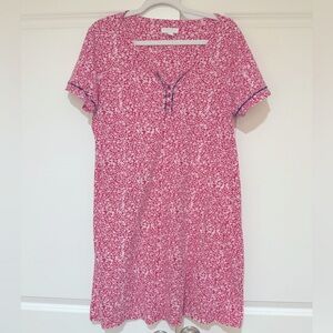Charter Club 💯% Cotton Floral Nightgown like new sz L